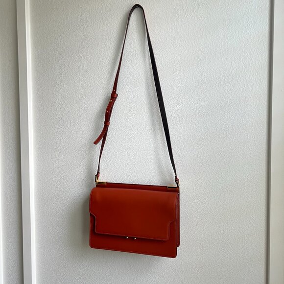 NWT - Marni Trunk Slim Shoulder Bag - Brick Red🤎❤️ - Picture 3 of 9